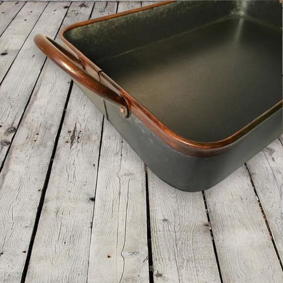 Farmhouse Galvanized Tray Serving Coffee Bar Table Home Decor - Picture 3 of 7